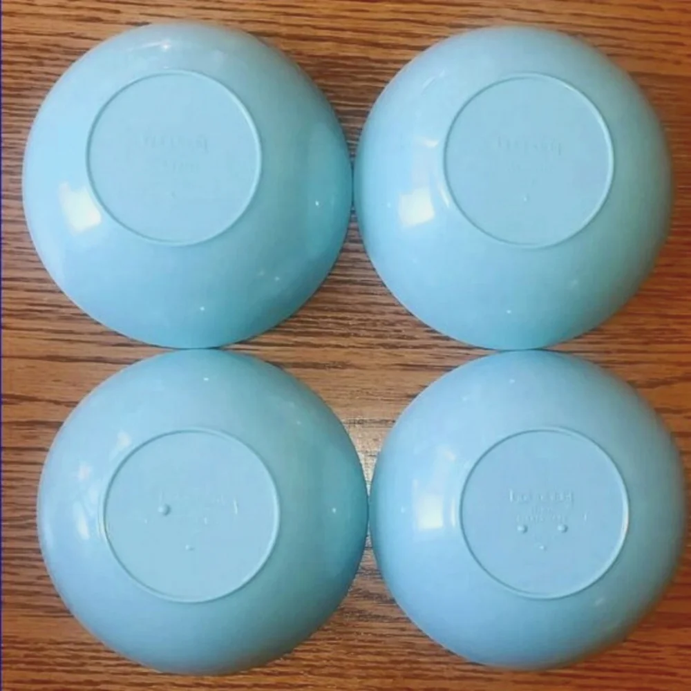 STETSON Melmac Vintage MCM Robin Egg Blue Berry Bowls - Set of 4 - Picture 6 of 7